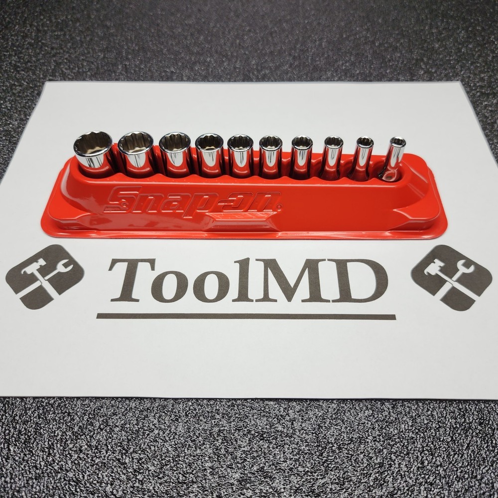 Snap-on Tools NEW 10pc 1/4" Drive SAE Semi-Deep 12pt Chrome Socket Set 110TMDSY