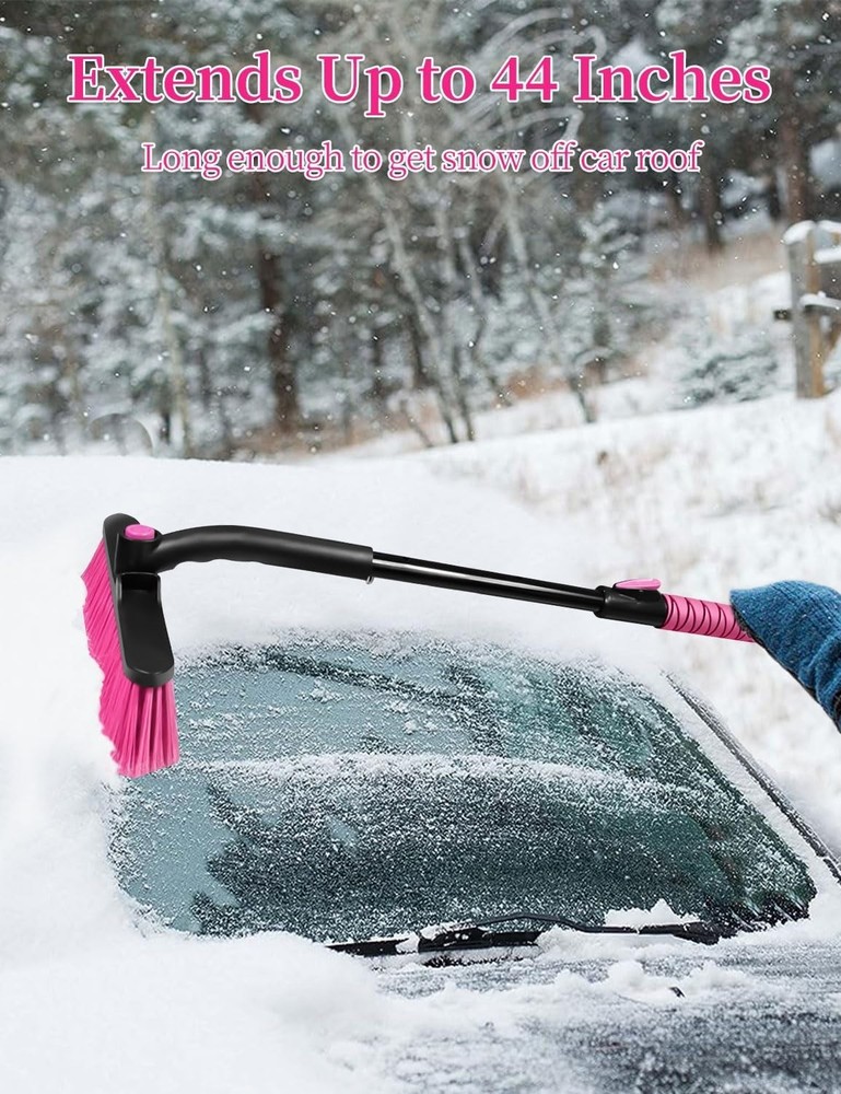 44 Inch Snow Brush for SUV, Ice Scraper for Car Windshield Window, Extendable...