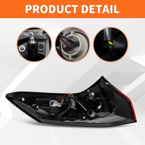 Outer Rear Tail Light Assembly Compatible with 2021-2024 Rogue Red Not Right