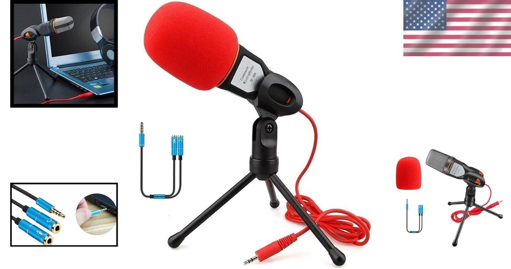 Condenser Microphone with Desktop Stand - Perfect for Gaming & Streaming