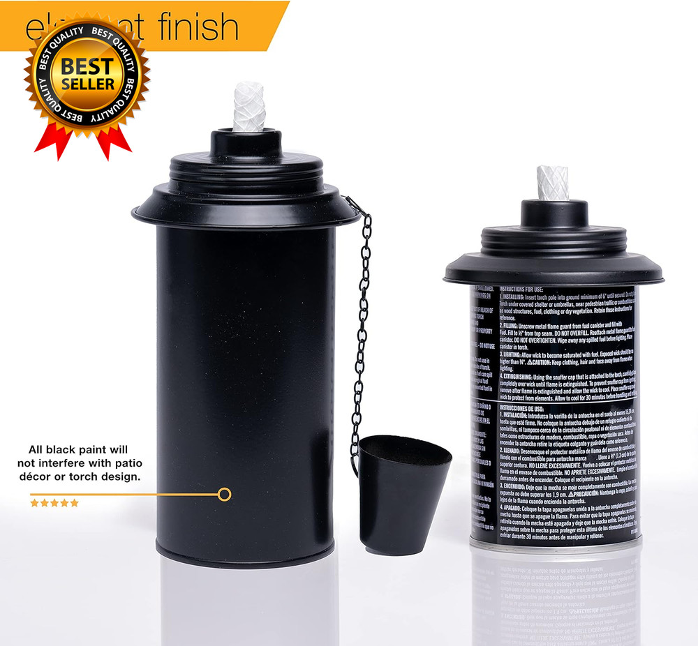 Torch Replacement Canisters 16 Oz Compatible with Tiki Torches Easy Fill Opening