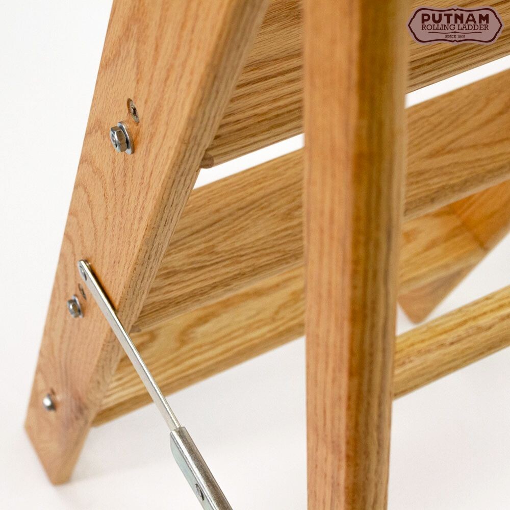 36" Folding 3 Step Wood Step Stool