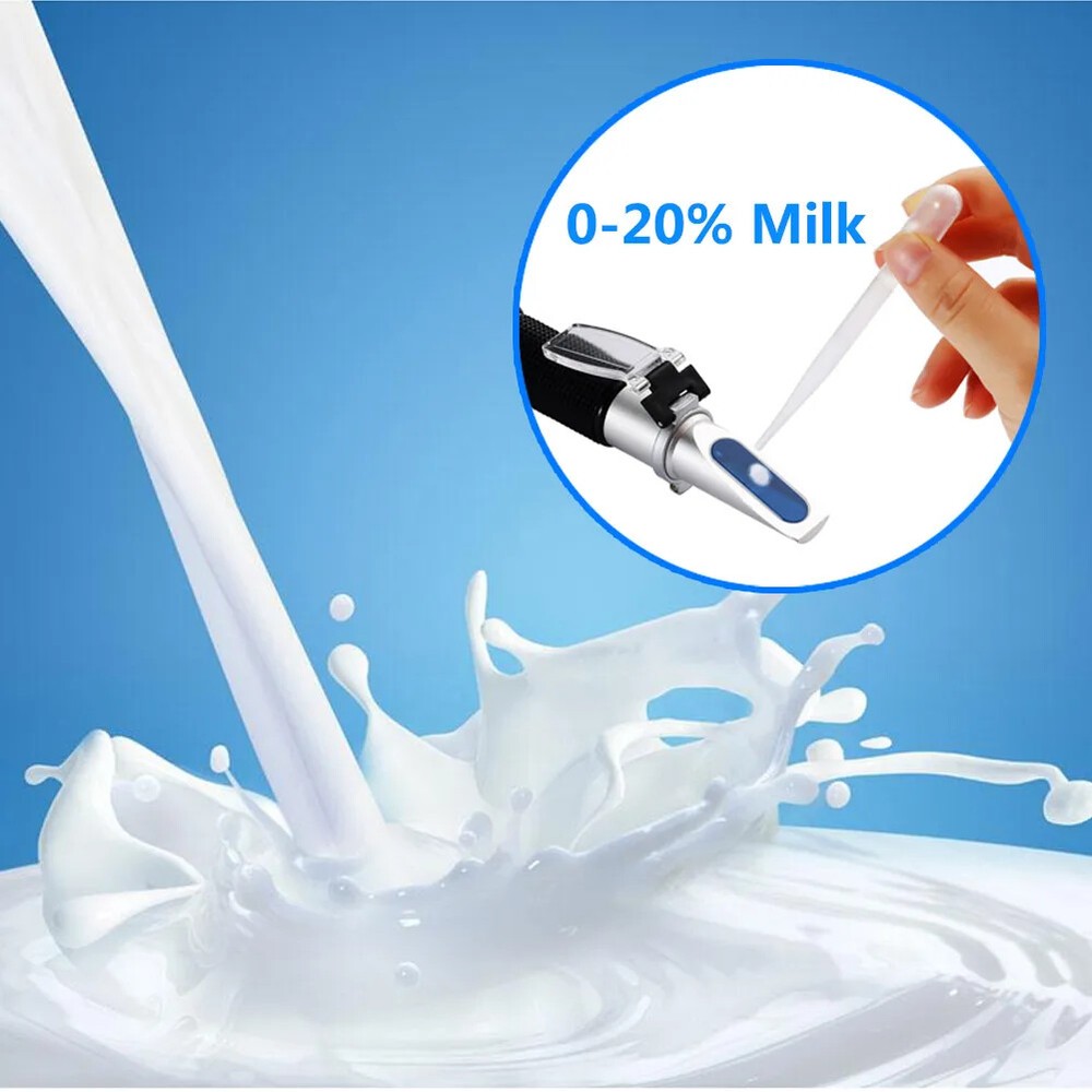 0～20% Milk Refractometer Handheld ATC Professional Milk Purity Analyzer Tester