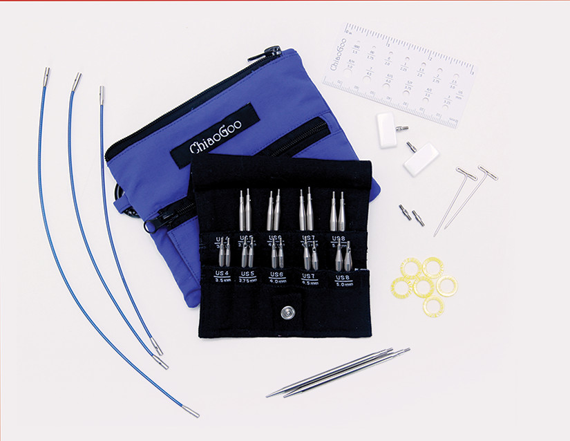 ChiaoGoo TWIST Shorties (US-4 thru US-8) Interchangeable Knitting Set