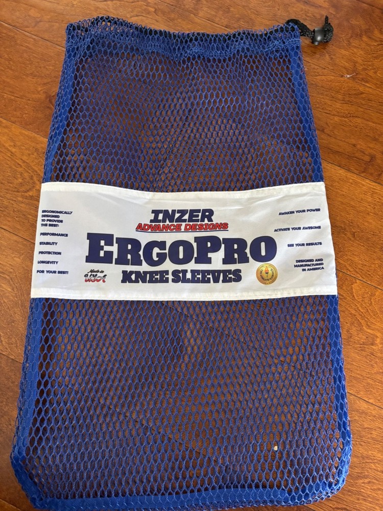 Inzer Ergo Pro Medium Black Stiff Knee Sleeves ( Medium)