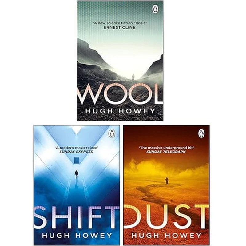 Wool Trilogy 3 Books Collection Set by Hugh Howey (Wool, Shift, Dust) USA STOCK