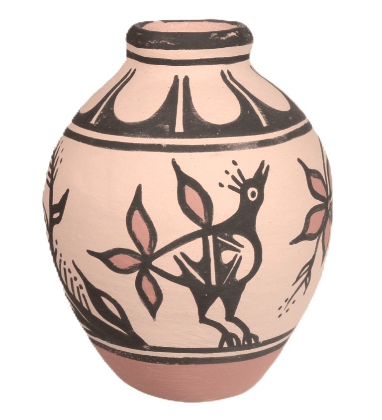 Santo Domingo Pueblo Pottery By Thomas Tenorio Late 20th Century  Size 2.625" H