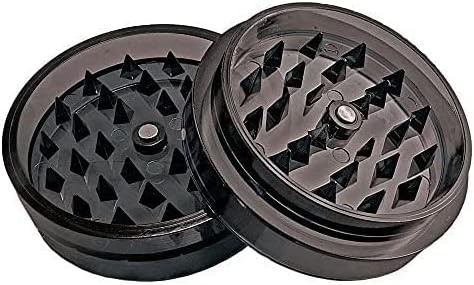 Acrylic 2pc Grinder with Magnet Smoke Color
