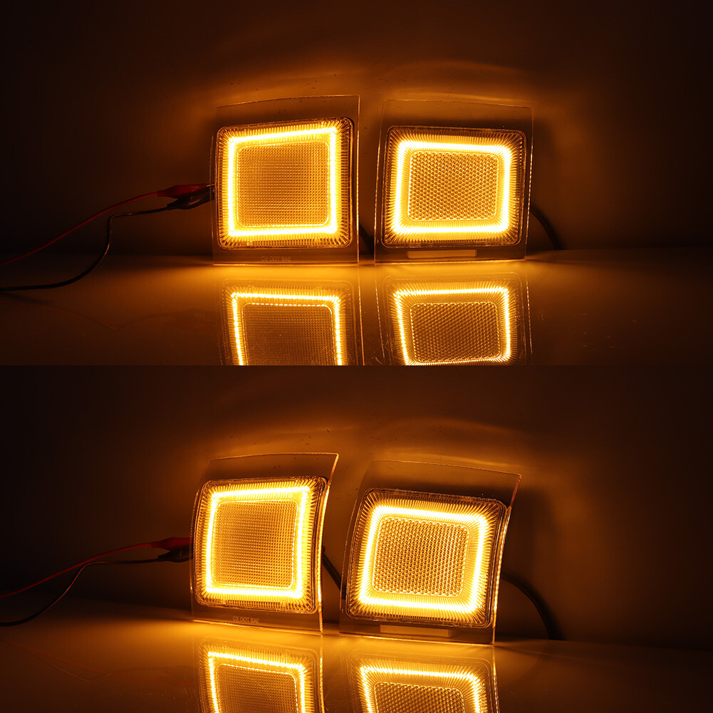 For 1994-1998 Chevy C/K 1500 2500 3500 Clear Amber LED Corner Side Marker Lights