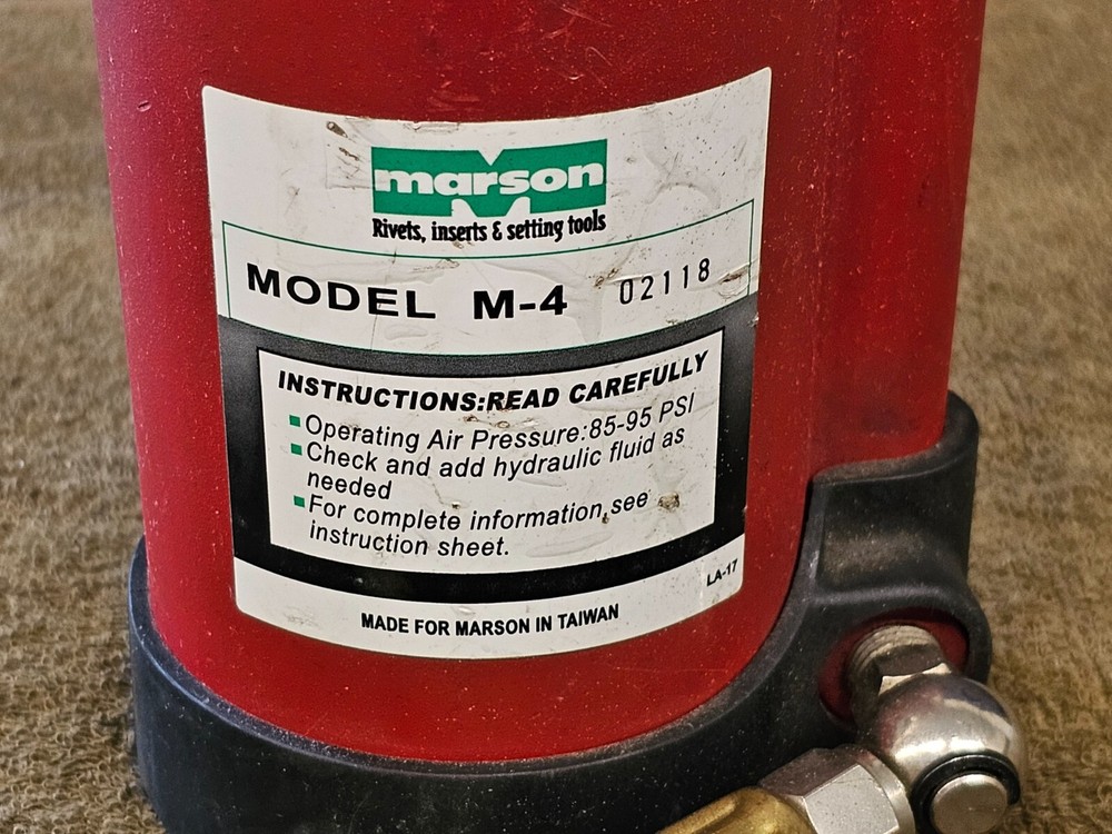 Marson M-4 Rivet Gun Pneumatic Air Large Heavy Duty Tool Riveter