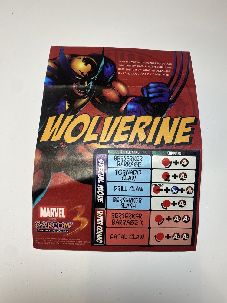 Wolverine Marvel vs. Capcom 3 Sticker