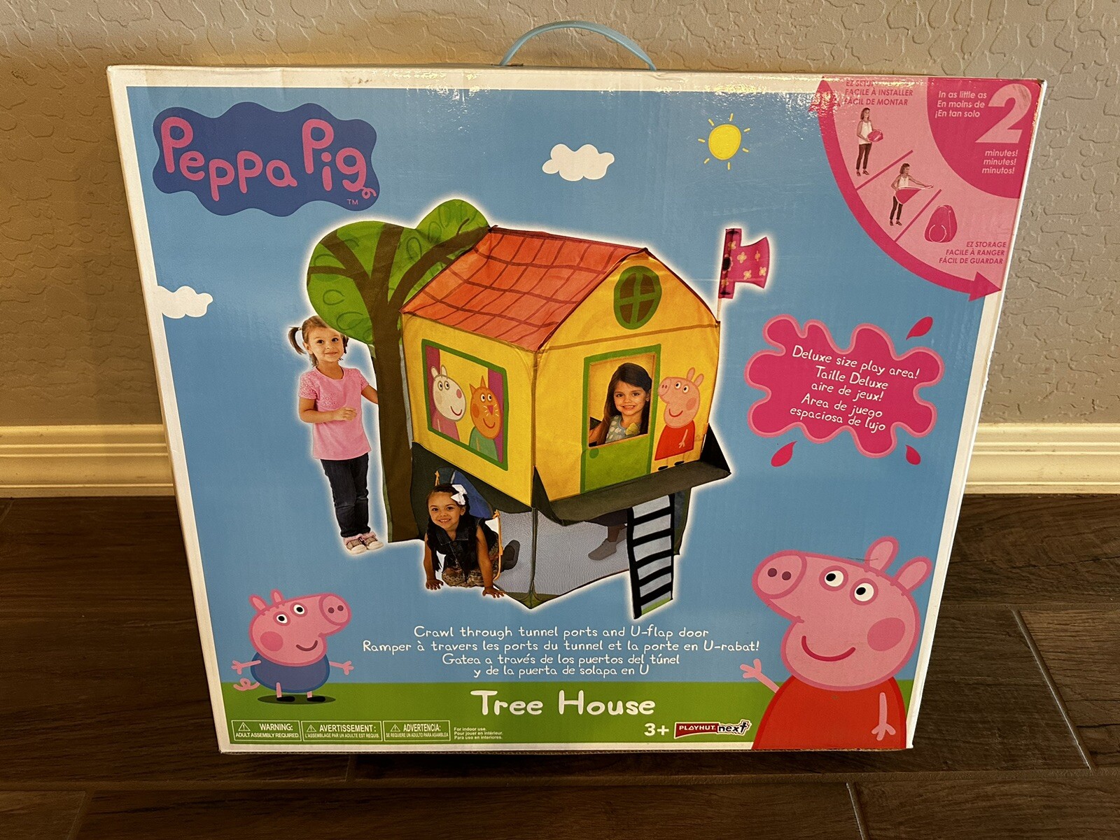 New Peppa Pig Treehouse for Kids with Patented Twist 'N Fold Technology; Age 3+