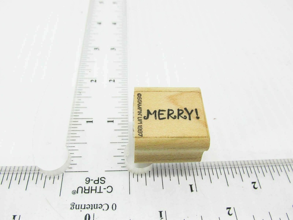 Merry Keep Spirits Up Rubber Stamp - Stamp Set D284