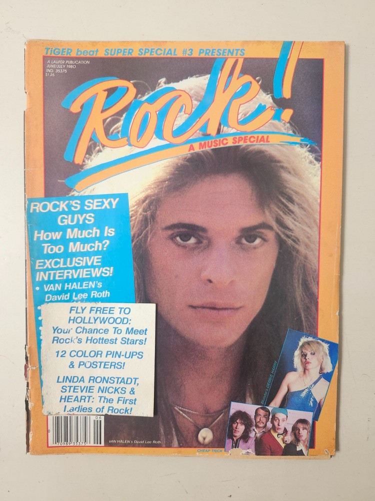 Tiger Beat Vintage 1980 Rock Magazine Van Halen KISS Cheap Trick Blondie POSTER