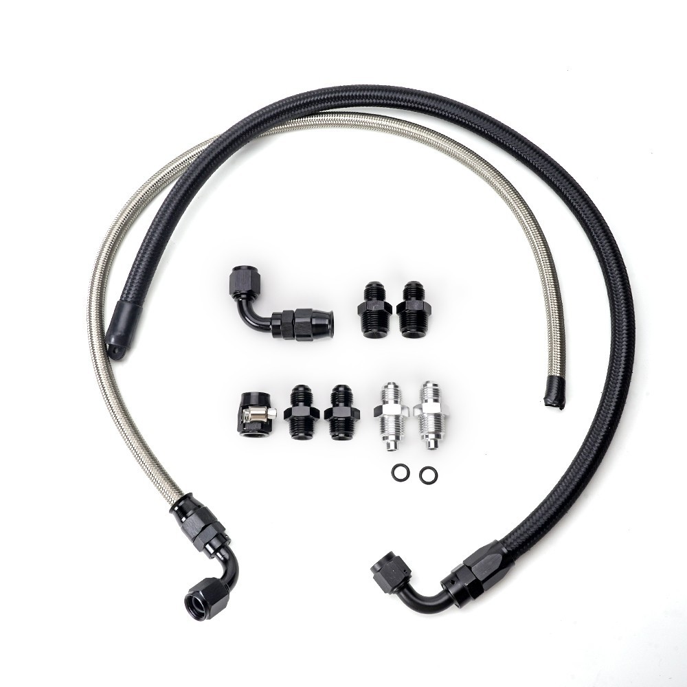 6AN Power Steering Pump Hose Kit For GM LS Swap Pressure Return Line Universal
