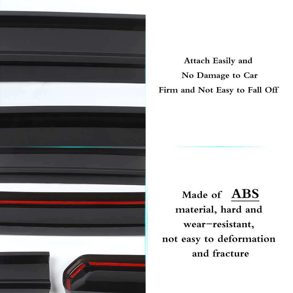 Smoked Black Tail Light Covers Rear Light Guards for Dodge Challenger 2009-2014