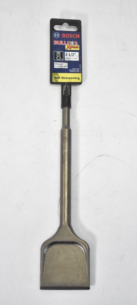 Bosch Bulldog Xtreme Chisel Self Sharpening SDS Plus 2-1/2" Wide Tool HS1427
