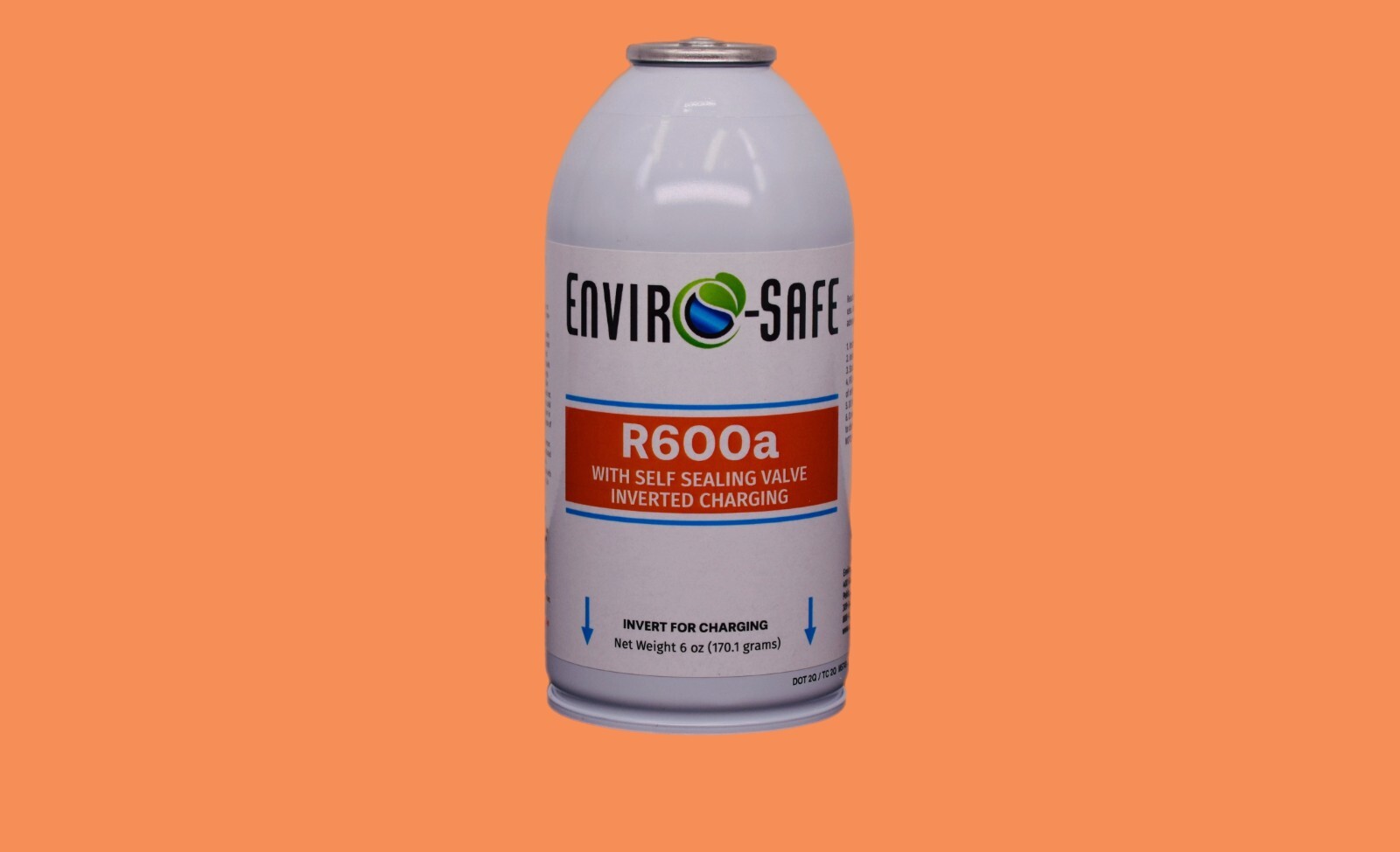 Enviro-Safe R600a Refrigerant w/ k28 Self-Sealing Cap | 4 Cans