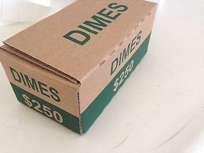 Bank Box  Roosevelt Dimes SEALED -  Find Errors, Silver & UNC