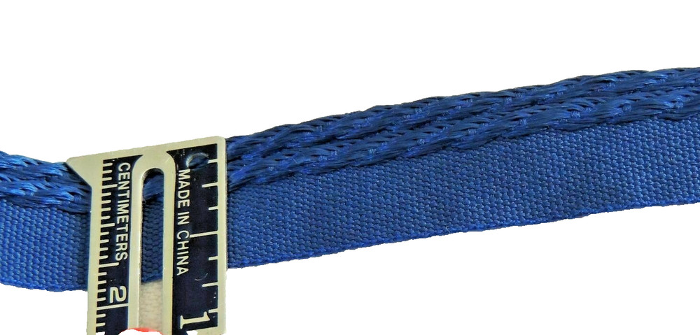 11 Yards 1/4" Blue Rayon Textured Flat Insertion Braid ABB321