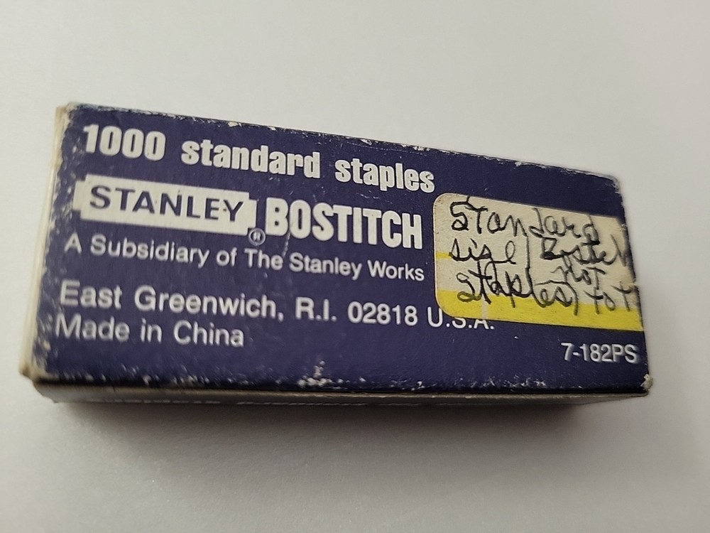 Bostitch Standard Staples Open Box