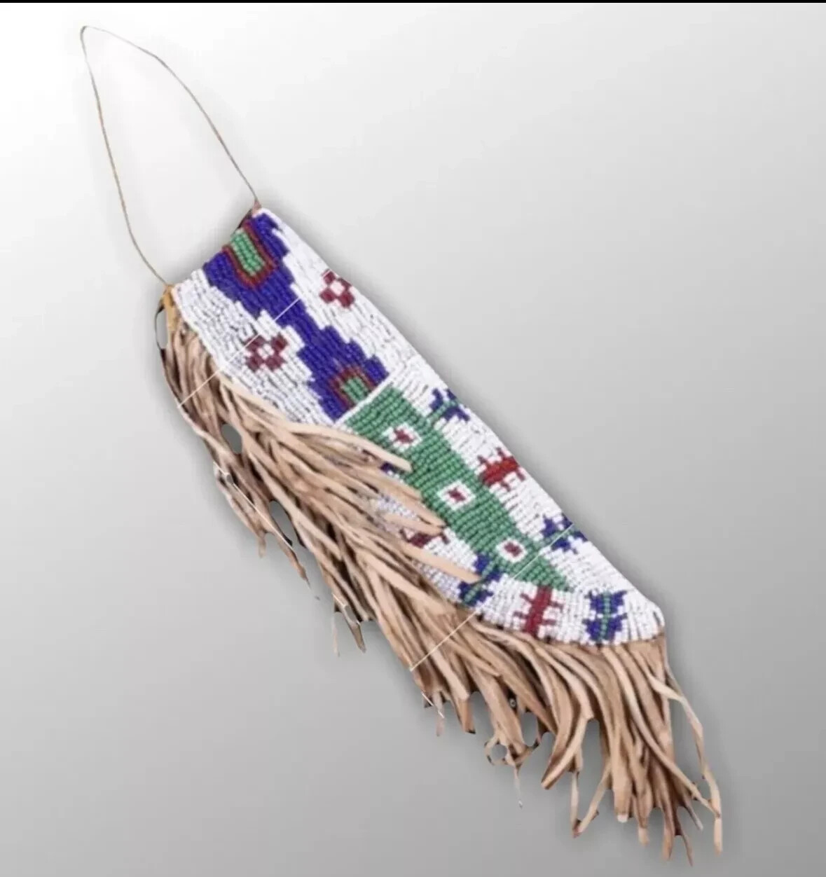 Beaded Indian Knife Cover Native American Sioux Handmade Sheath 15 pieces Set