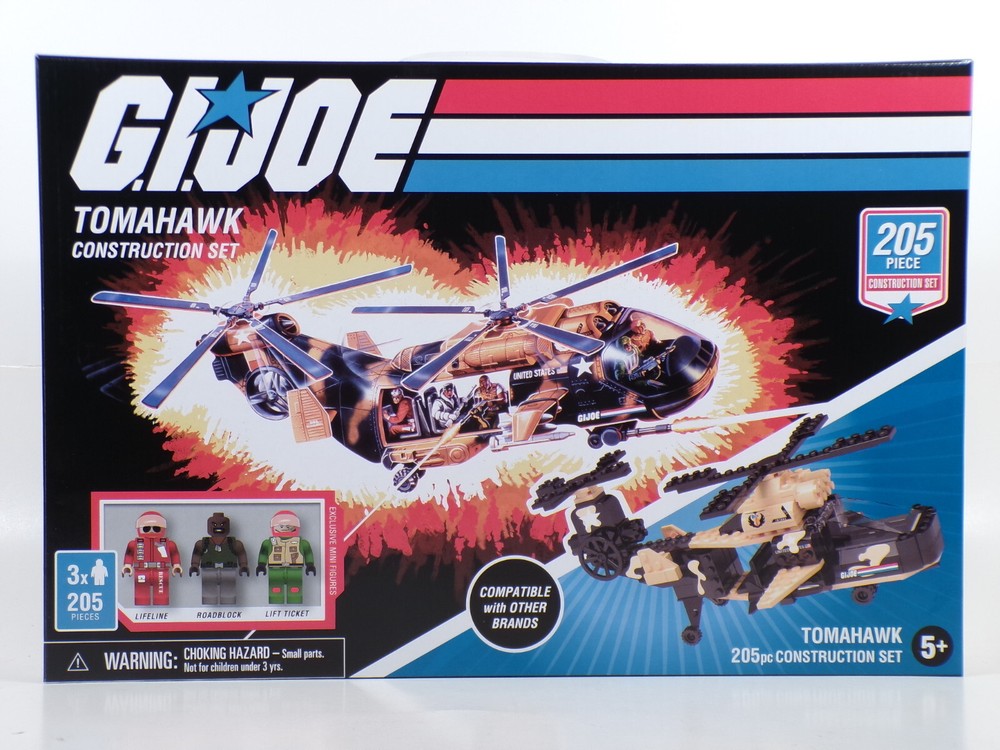 GI Joe TOMAHAWK Helicopter Construction Set 205 Pcs with 3 Figures CTGJ5035