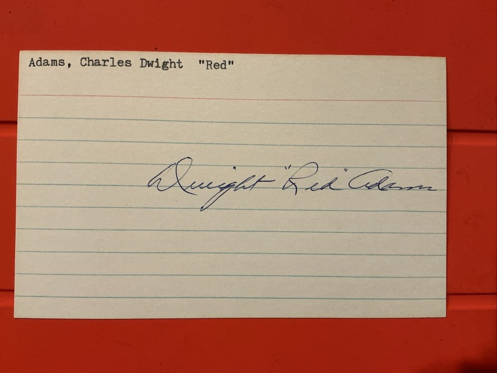 Red Adams🔥🔥MLB: 1946 Chicago Cubs 🔥🔥Autograph🔥🔥