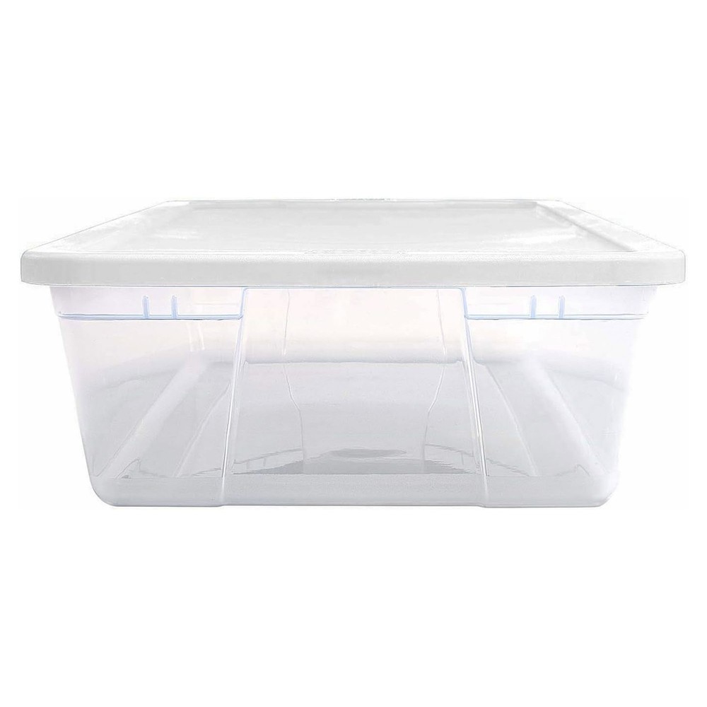 Homz Snaplock 41 Qt Stackable Plastic Container w/Latching Lid (2pk) (Open Box)