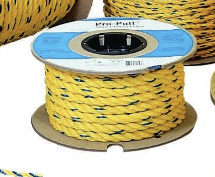 Ideal 31-839 Pro-Pull Polypropylene Rope, 1/4", x 250' New