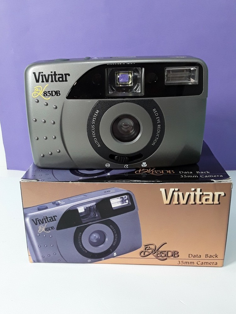 Vivitar BV85DV Data Back 35mm Camera (Dept Commerce Logo) w/ Strap Manual in Box