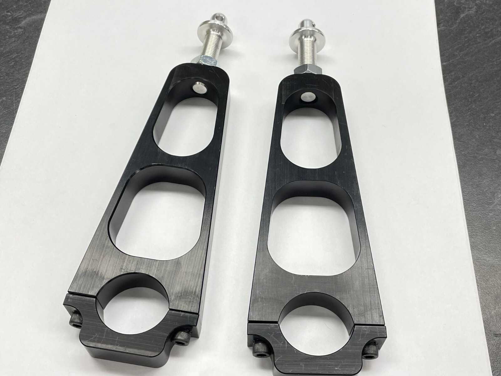 Hood Pin Mounts PAIR 6.5" tall Clamp-On 1-1/2 Tube with Hood Pin