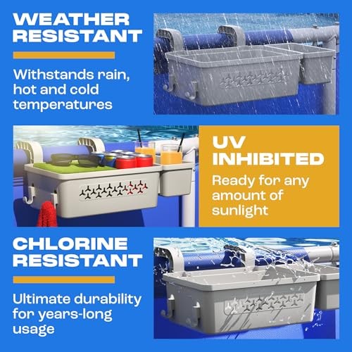 Yankee Poolside Basket for Above-Ground Soft-Wall Pools, Large Pool 1 Pack