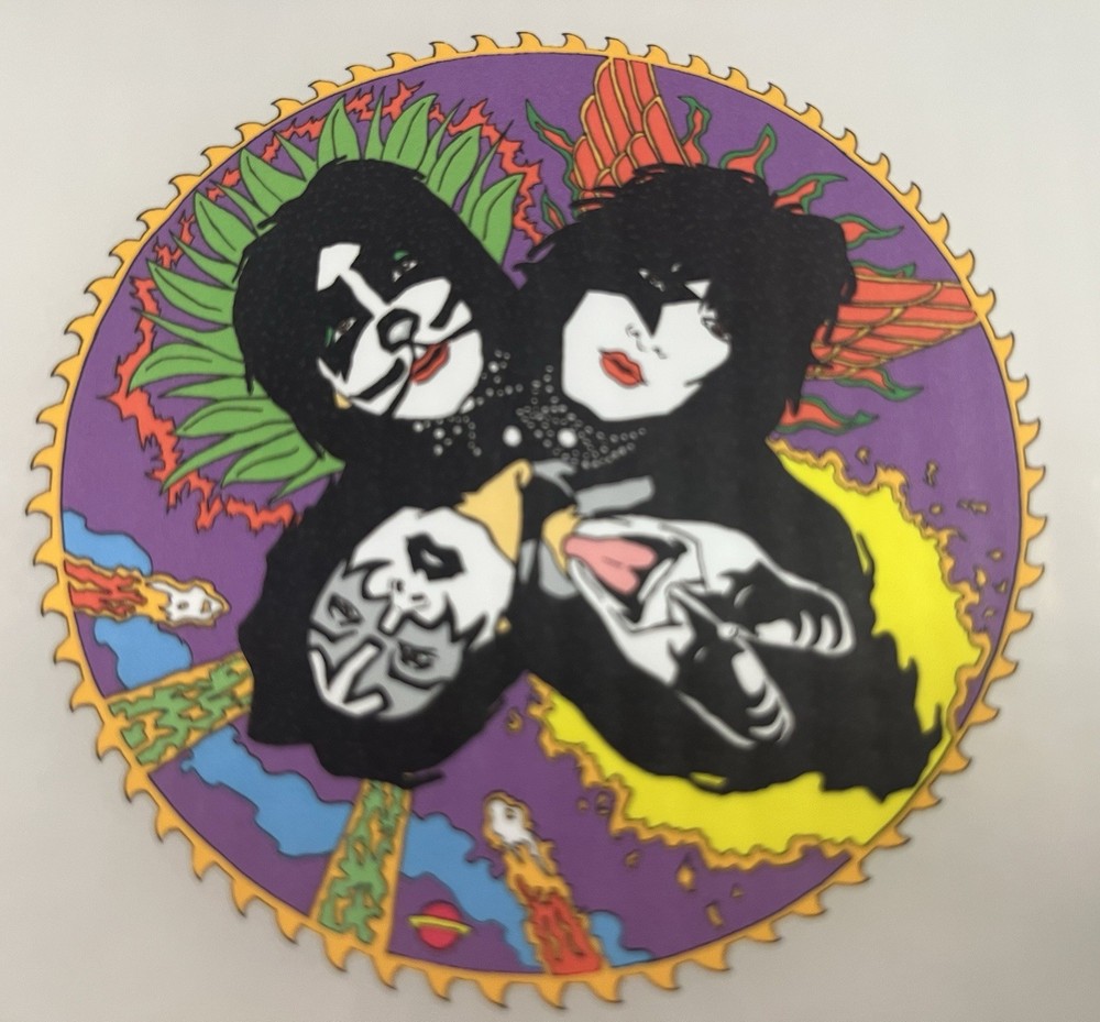 KISS Wheel Iron On Transfer for T-Shirt and Other Light Fabrics