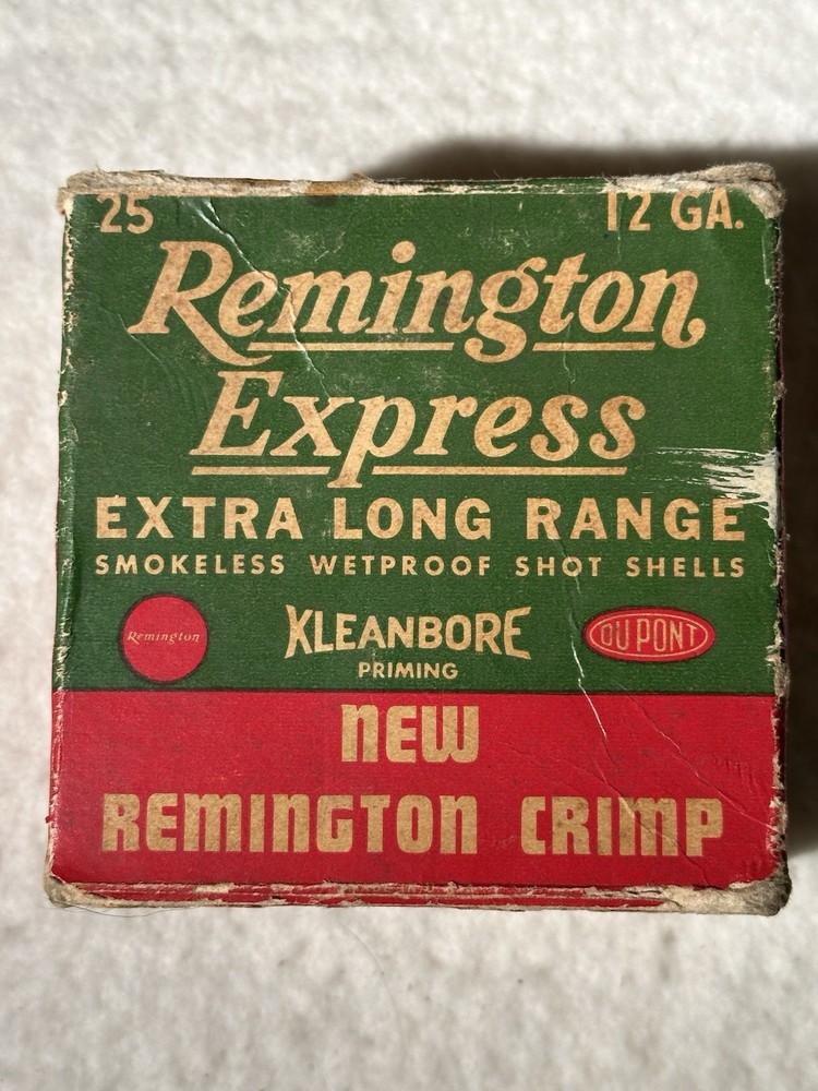 Remington Kleanbore Express Extra Long Range 12 GA. Empty Ammo Box.