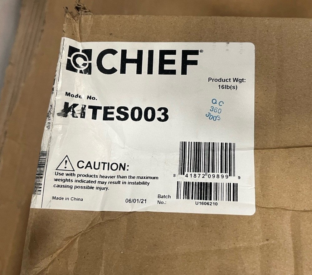 Chief KITPS003 Ceiling Mount Kit (Black)