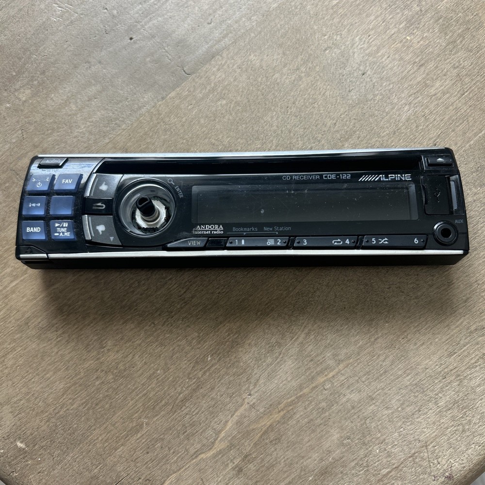 ALPINE CDE-122 Replacement Faceplate For Car Stereo CD Player Missing Knob
