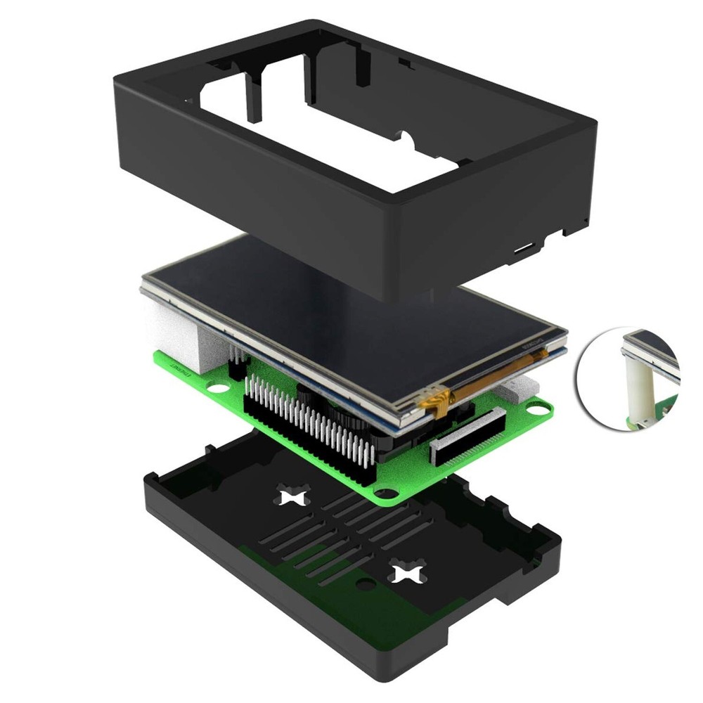 for Raspberry Pi 4 Touch Screen with Case, 3.5 inch Touchscreen with Fan, 320...
