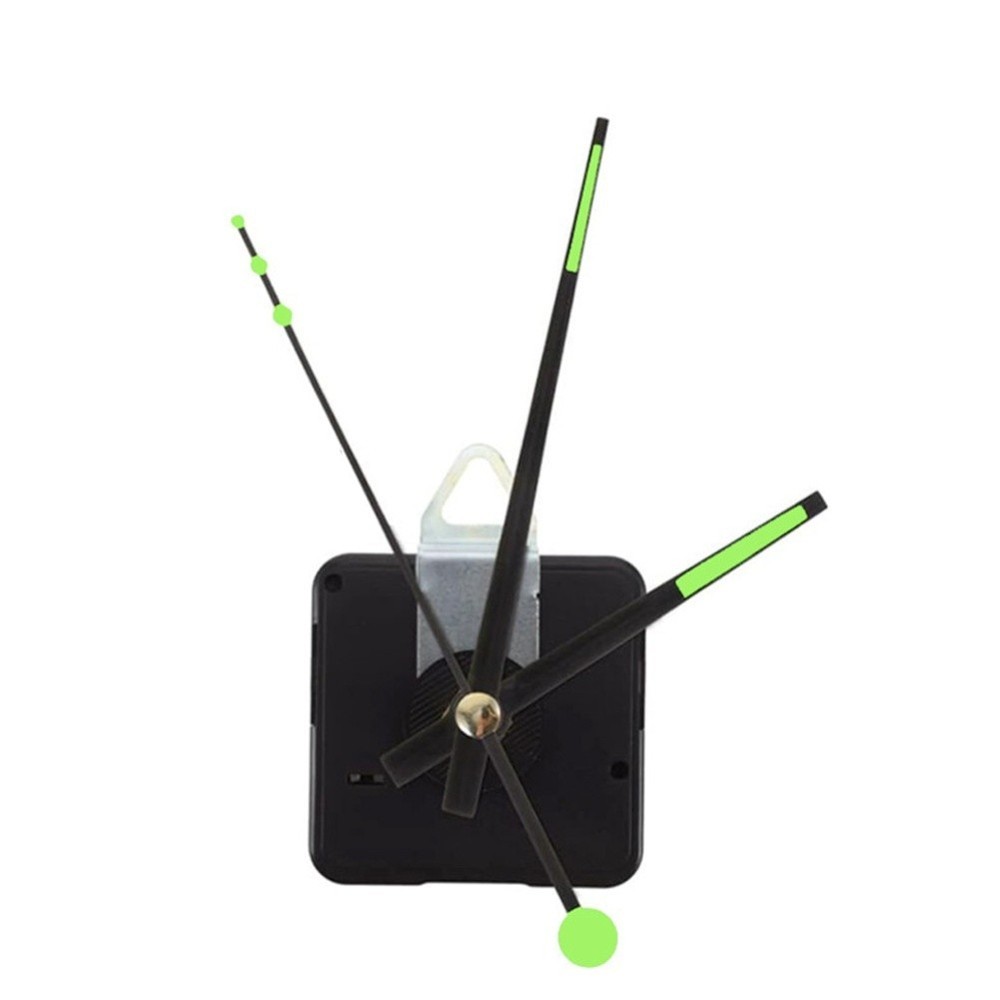 3Pcs 18mm Quiet Clock Movement Kit with 6 Sets Luminous Clock Hands Replacement