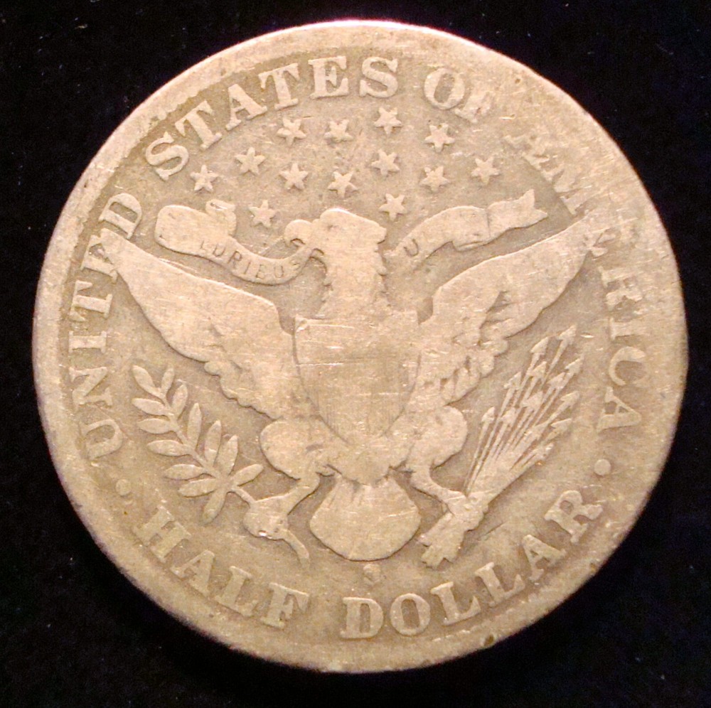 1901-S Barber Half dollar