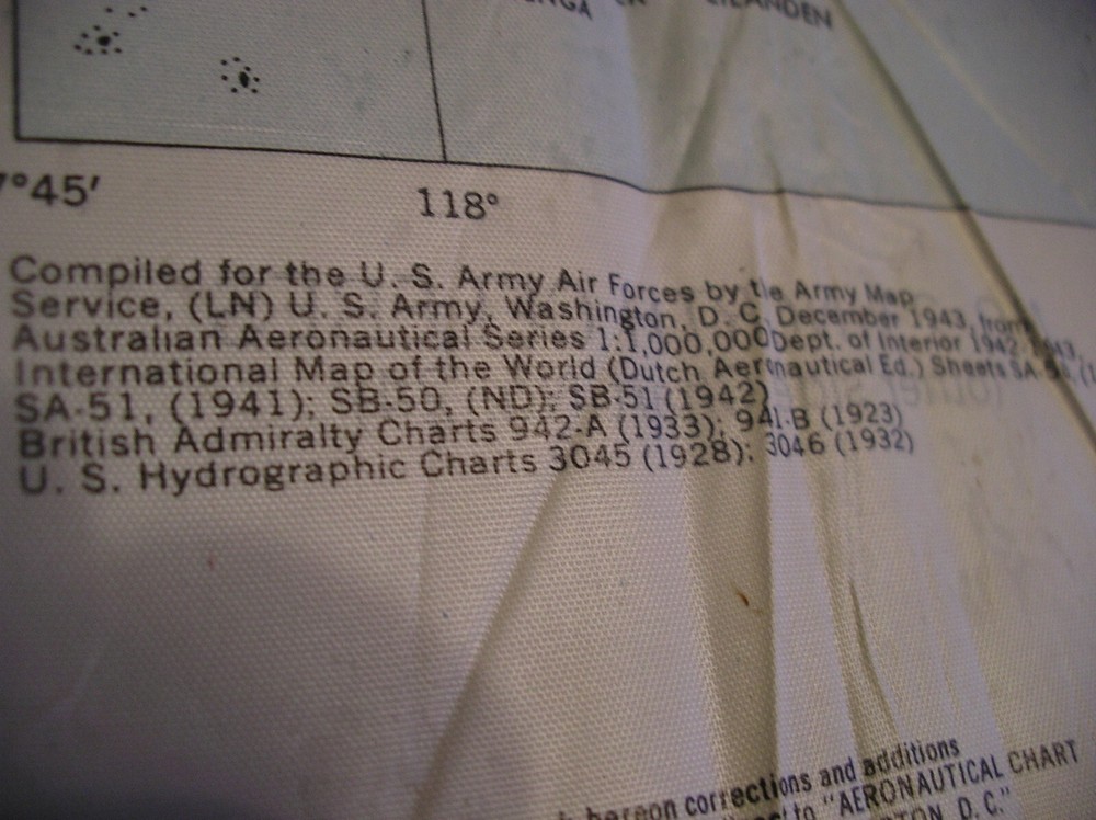 USAFF Cloth 2 Sided Escape Map SW Pacific
