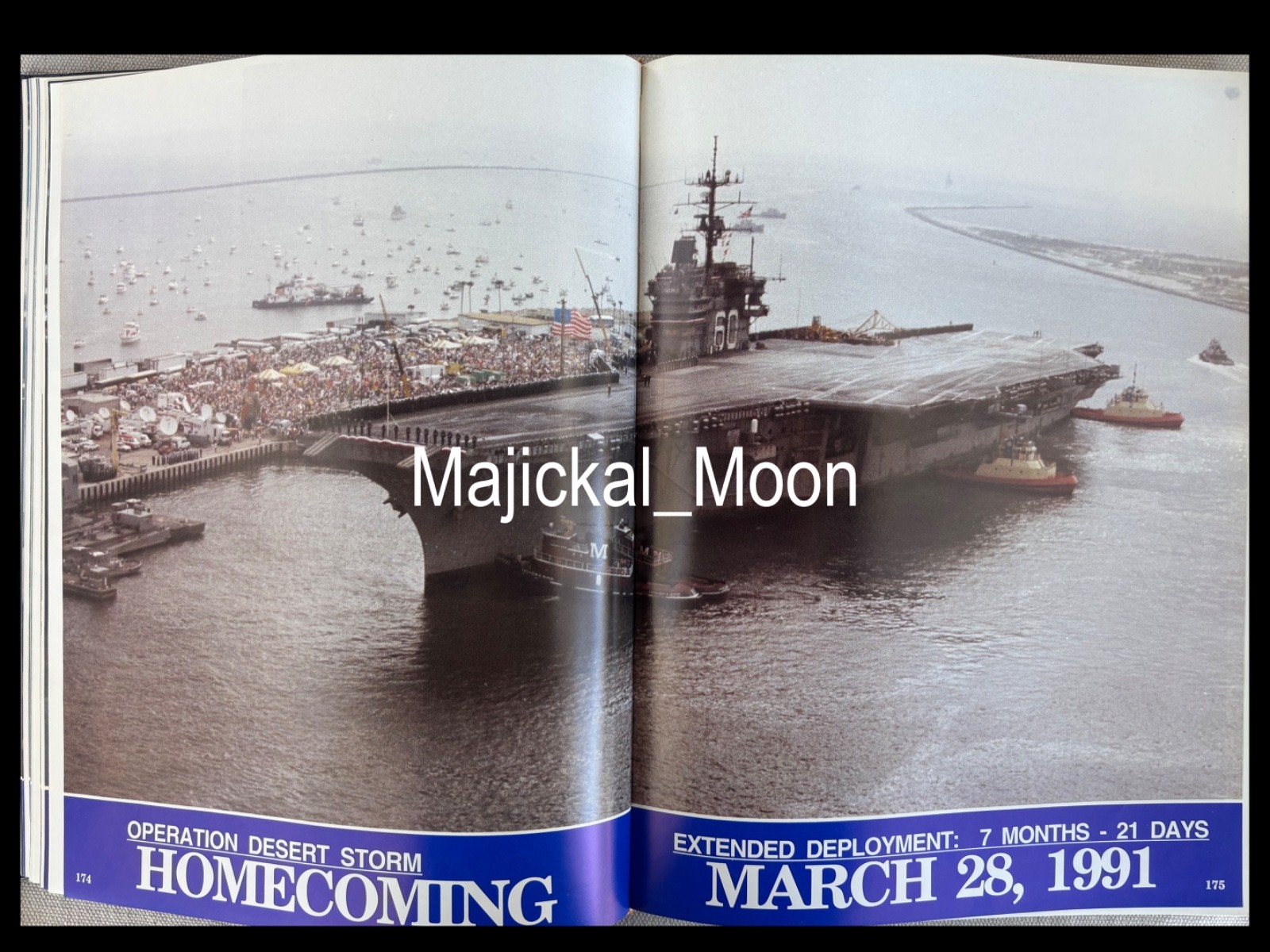 USS SARATOGA CV-60 Desert Shield & Desert Storm Deployment Cruise Book 1990-1991