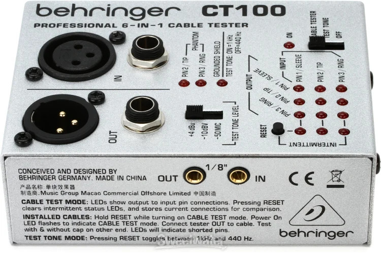 Behringer CT100 6-in-1 Cable Tester