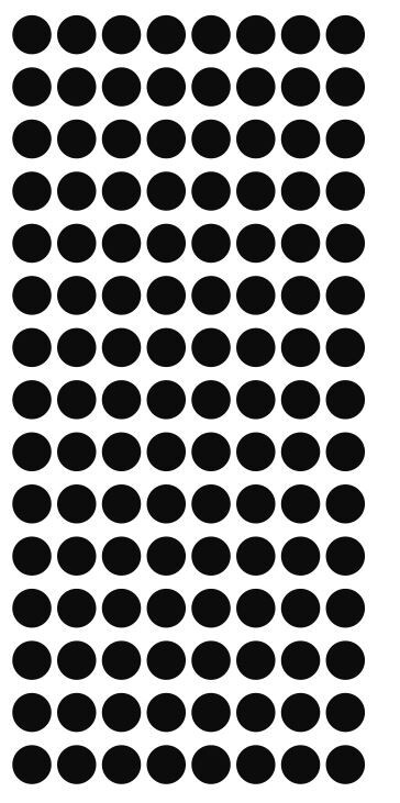 1/4" Black Dots Round Vinyl Color Coded Inventory Label 1/4 Inch Dot Stickers