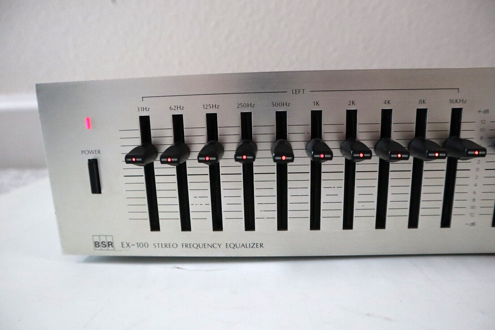 Vintage BSR EX-100 Stereo Frequency Equalizer - Tested Working