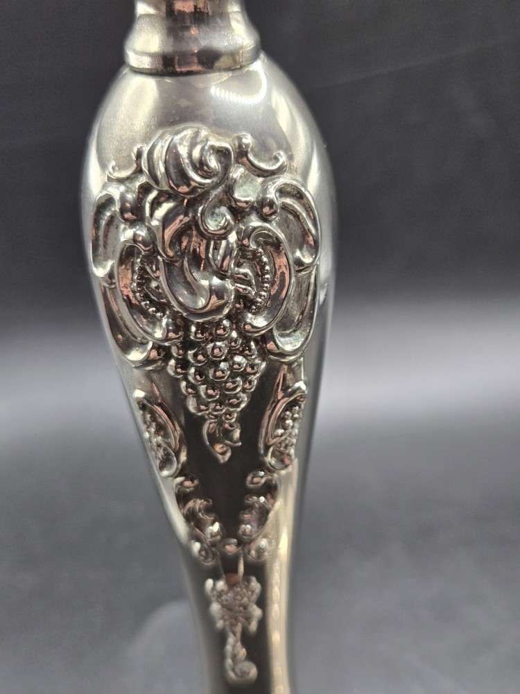 GODINGER Silver Art Co. 8" Candlestick Set Pair Baroque Grape Pattern