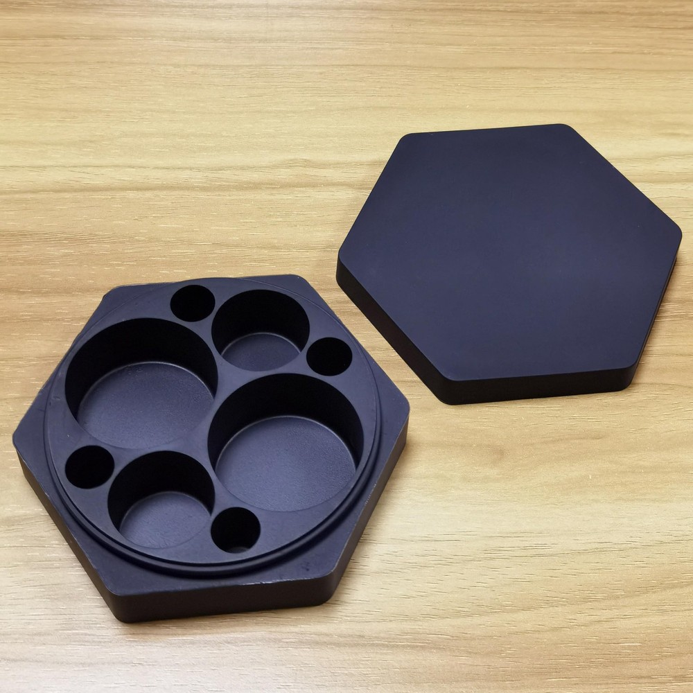 Vegcorn 110ml Silicone Wax Concentrate Container Multi-compartment Black