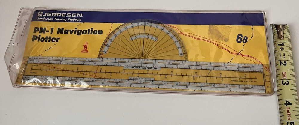 Jeppesen PN-1 Navigation Plotter With Slip Cover