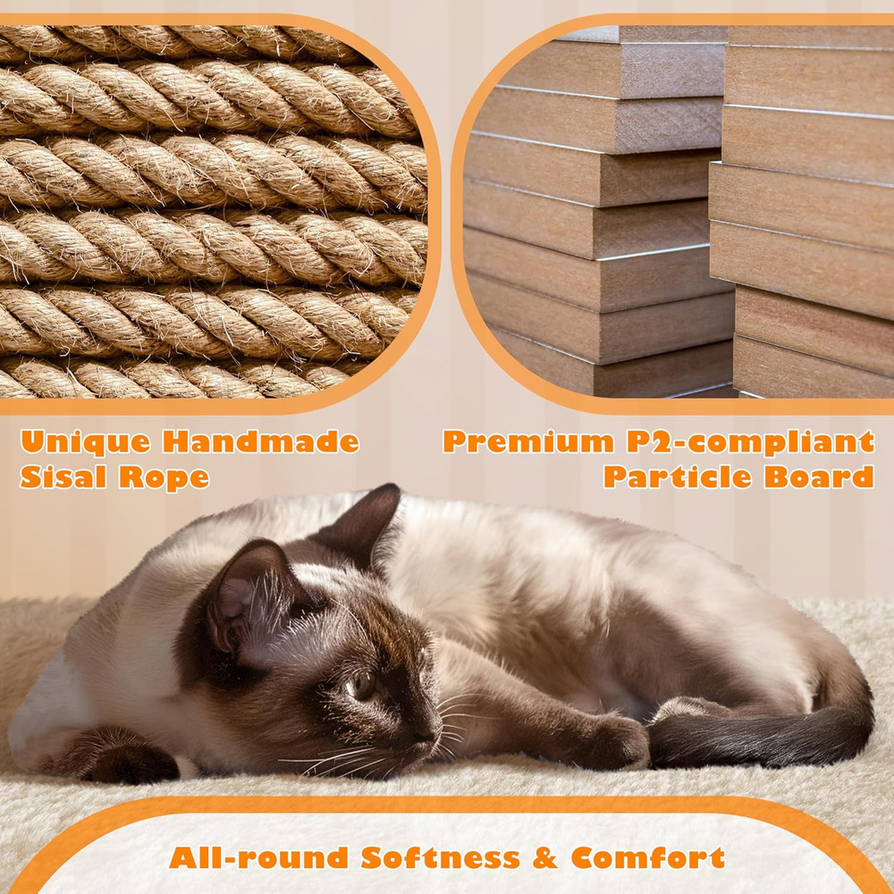 70.5" Cat Tower with Condo & Padded Perches - Multi-Level Climbing Tree