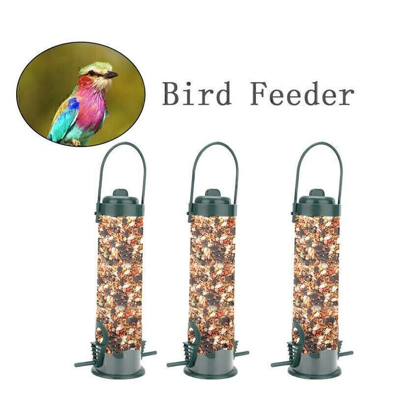 Hanging Garden Wild Bird Feeder  Container Hanger Outdoor Green Feeding